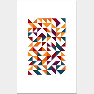 Creative Geometric Colourful Triangle Pattern #44 Posters and Art